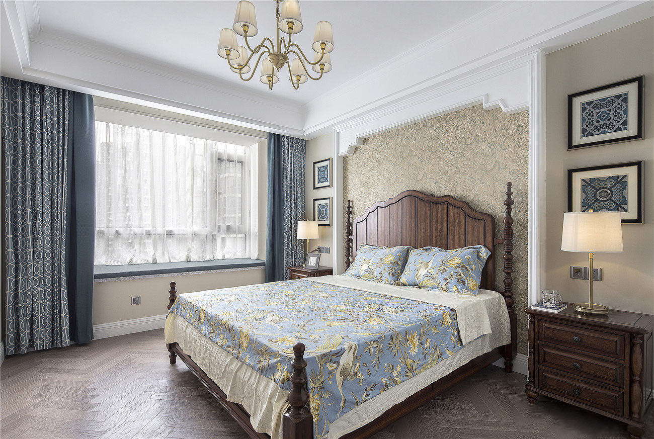 128㎡三室两厅地中海风格装修 经典蓝白色搭配随性又自然！