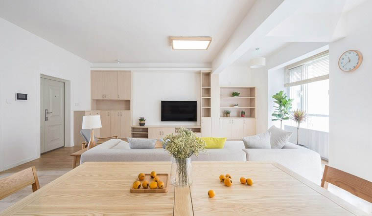 120㎡日式风格装修 天然材质打造的三居室！