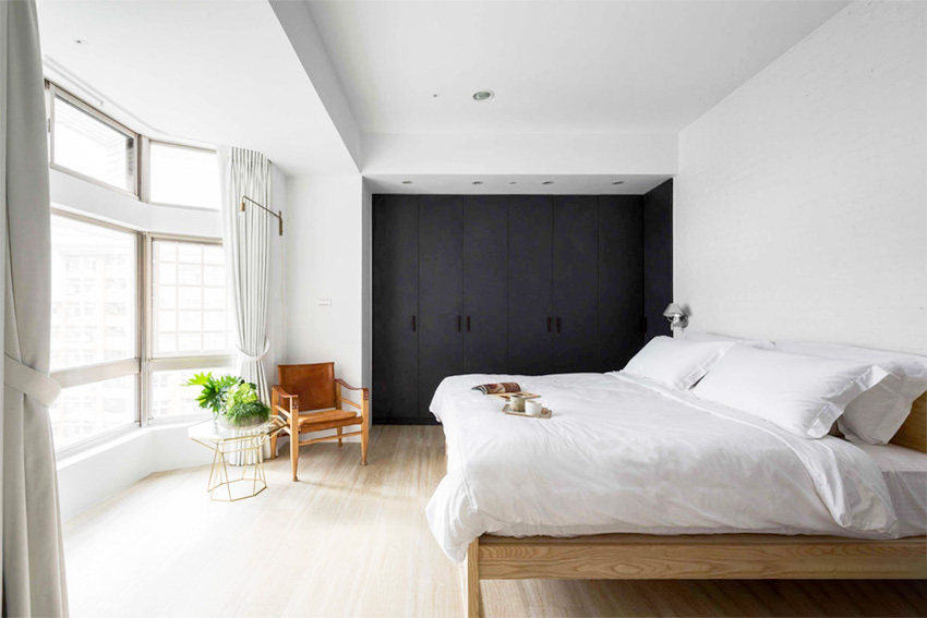 125平简约日式风格装修 黑白灰木色打造静谧安稳之家！