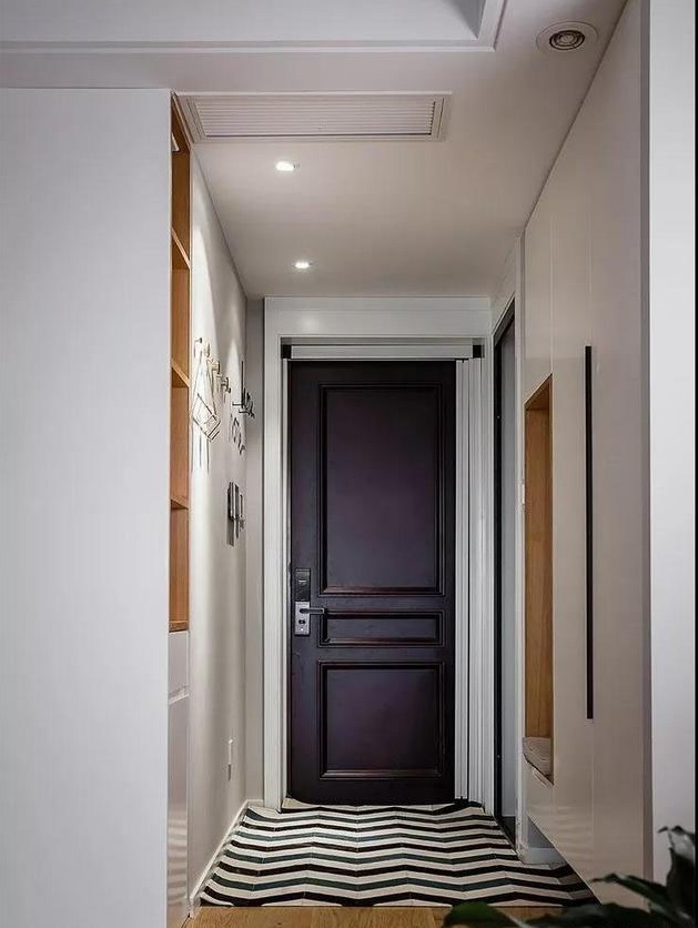 90㎡三居室装修效果图 灰色搭配原木色打造温润舒适的简约之家！