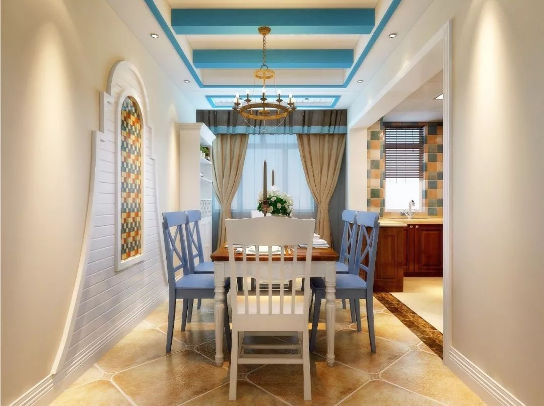 蓝色地中海风格装修效果图 如度假屋一样的舒适浪漫！