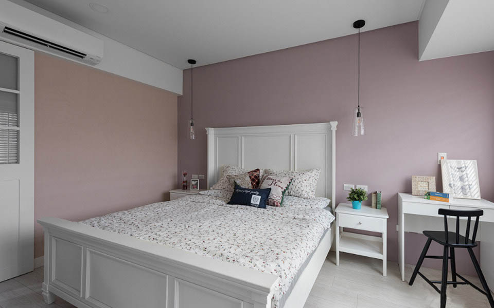 76㎡复式住宅装修效果图 白色和粉色打造的清新柔美之家！