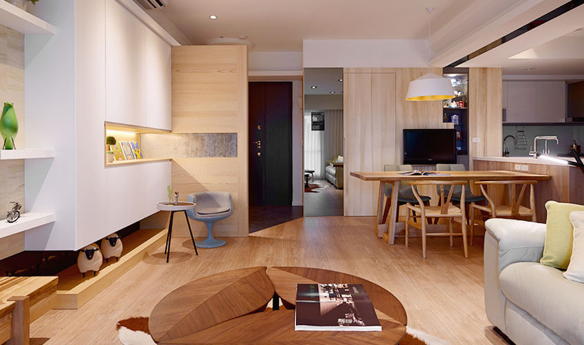 110㎡休闲北欧风格装修 原木风打造清新自然舒适的家居空间！