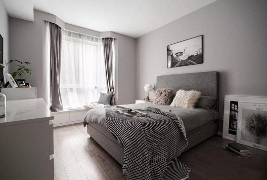 100㎡简约风格两室装修 黑白灰色调打造的简约舒适之家！