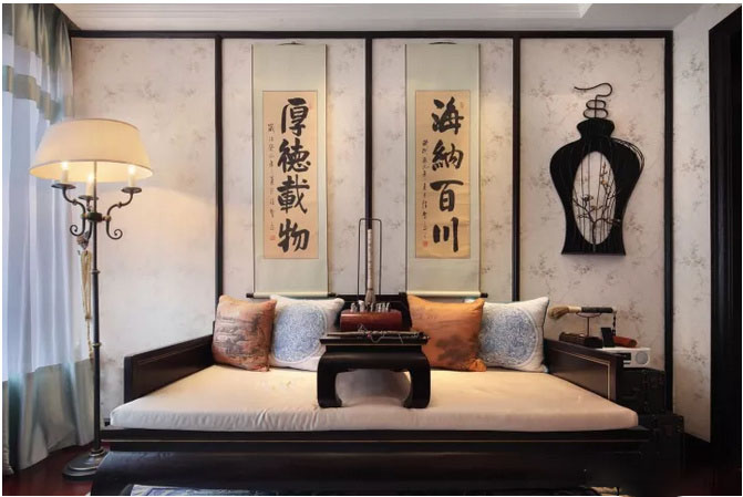 120㎡中式风格装修 深色调打造的优雅空间！